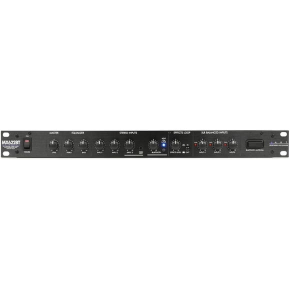 Mezclador ART MX622BT de 6 Canales con Bluetooth para Rack