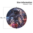 thumbnail image 3 of Pofeuu Astronaut In Cosmic Garden Print Leather Coasters Set of 6, Round Cups Mugs Mat Pad for Home Kitchen Heat Resistant Drink Coasters,Round Shape, 3 of 7