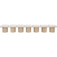 thumbnail image 3 of Meridian Furniture Pavilion Cream Boucle Fabric Bench, 3 of 9