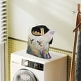 thumbnail image 2 of ZIATUBLE Flower Storage Hanging Organizer Hummingbird Hanging Clothespin Bag with Two Snap Buttons Hanging Pantry Organizer for Storage Bags Laundry Clothes Pin Holder Decor, 2 of 7