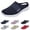 01# Black, variant on Womens Mesh Mule Flats Backless Breathable Mesh Walking Mules Sneakers Open Back Slip On Shoes Closed Toe Slides Slippers Comfortable Lightweight Casual Soft Soles,Pink,40
