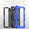 thumbnail image 3 of ELEHOLD Full Body Protection Case for Lenovo Tab M11 11inch TB330FU TB330XU,Heavy Duty 3-Layer Case with Screen Protector Shockproof Kickstand Cover with Shoulder Strap for Lenovo Tab M11 2024,Blue, 3 of 8