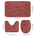 thumbnail image 3 of Tigers - Purple And Orange Shower Curtain Bathroom Sets Toilet Lid Rug, Bath Mat And Contour Mat, Shower Curtain 4Pcs, 3 of 6