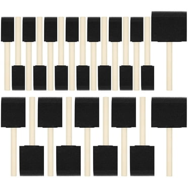 Romeda 24 Pcs Foam Brush Set, Foam Paint Brushes, Wood Handle Sponge Brushes for Painting, Foam Brushes Sponge Paint Brush for Staining, Varnishes, and DIY Craft Projects (1'', 2'' and 3'')
