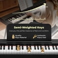 thumbnail image 4 of Ktaxon 88-Key Digital Piano Keyboard with Bluetooth MIDI, 128 Tones & Rhythms, LED Display, Headphone Jack, Sustain Pedal, 4 of 8