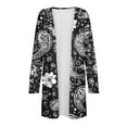 thumbnail image 6 of SwiftWear Long Sleeve Long Cardigan with Pockets Women's Trendy Floral Print Wrap Relaxed Fit Cadigant Open Front Tops, 6 of 7