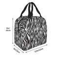 thumbnail image 4 of Kdxio Zebra Print Insulated Lunch Bag,Reusable Tote Lunch Box for Women Men,Leakproof Cooler Lunch Bags for Work Office Travel Picnic, 4 of 6
