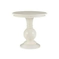 thumbnail image 3 of Linon Table d'Appoint Ronde en Tremble avec Base Piédestal, 26,5 Po de Hauteur, en Bois Fini Crème, 3 of 10