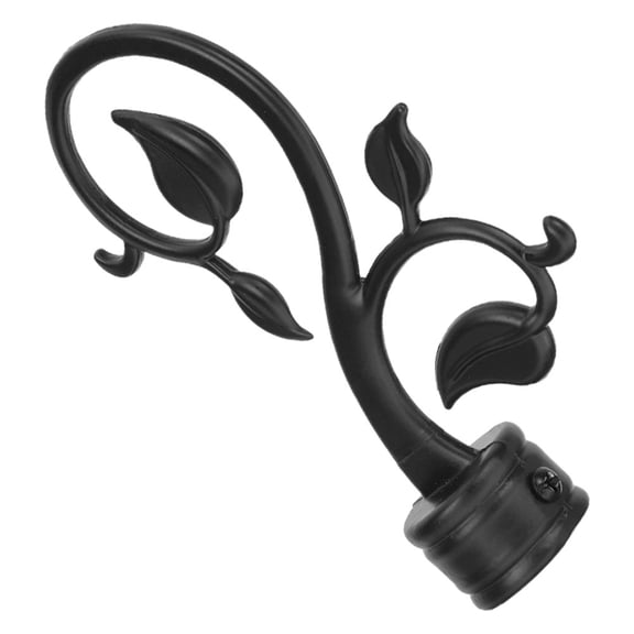 Hemobllo Black Plastic Curtain Rod Finials Decorative Hardware Accessories for Home Window Curtains