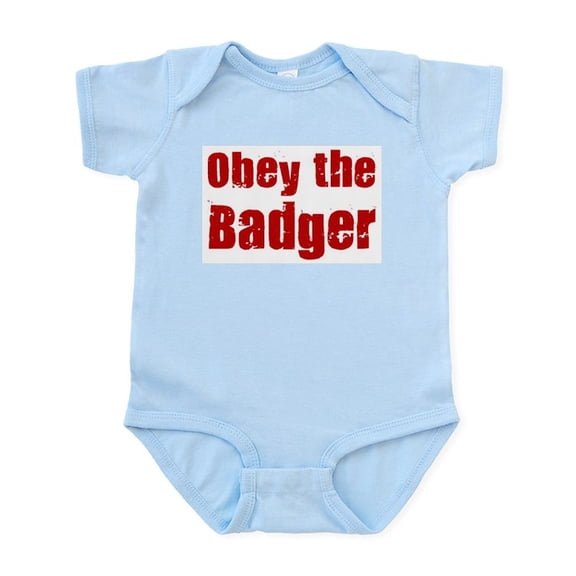 CafePress - Obey The Badger Infant Bodysuit - Baby Light Bodysuit, Size Newborn - 24 Months