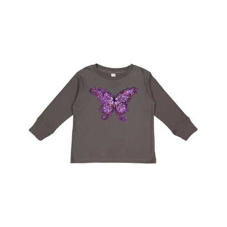 

Inktastic Purple Ink Butterfly Gift Toddler Boy or Toddler Girl Long Sleeve T-Shirt