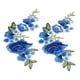 thumbnail image 5 of Parche De Flores Bordado, 2 Uds., Patrón Azul, Seda De Poliéster Decorativa, Parche Bordado De Costura Para Camisetas Y Bolsos, 5 of 7