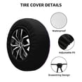 thumbnail image 2 of Bingfone Hawaiian Beach Dolphin Spare Tire Cover Weatherproof Universal Wheel Protectors for RV Camper Travel Trailer SUV Truck-15 inch, 2 of 8