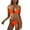 Orange, variant on Women's Bikini Set High Cut Triangle Sexy Tie Swimsuit Two Piece Beads Shoulder Straps Bathing Suit Bikini Sets for Women