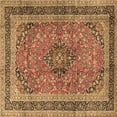 thumbnail image 1 of Ahgly Company Indoor Square Persian Brown Traditional Area Rugs, 8' Square, 1 of 4