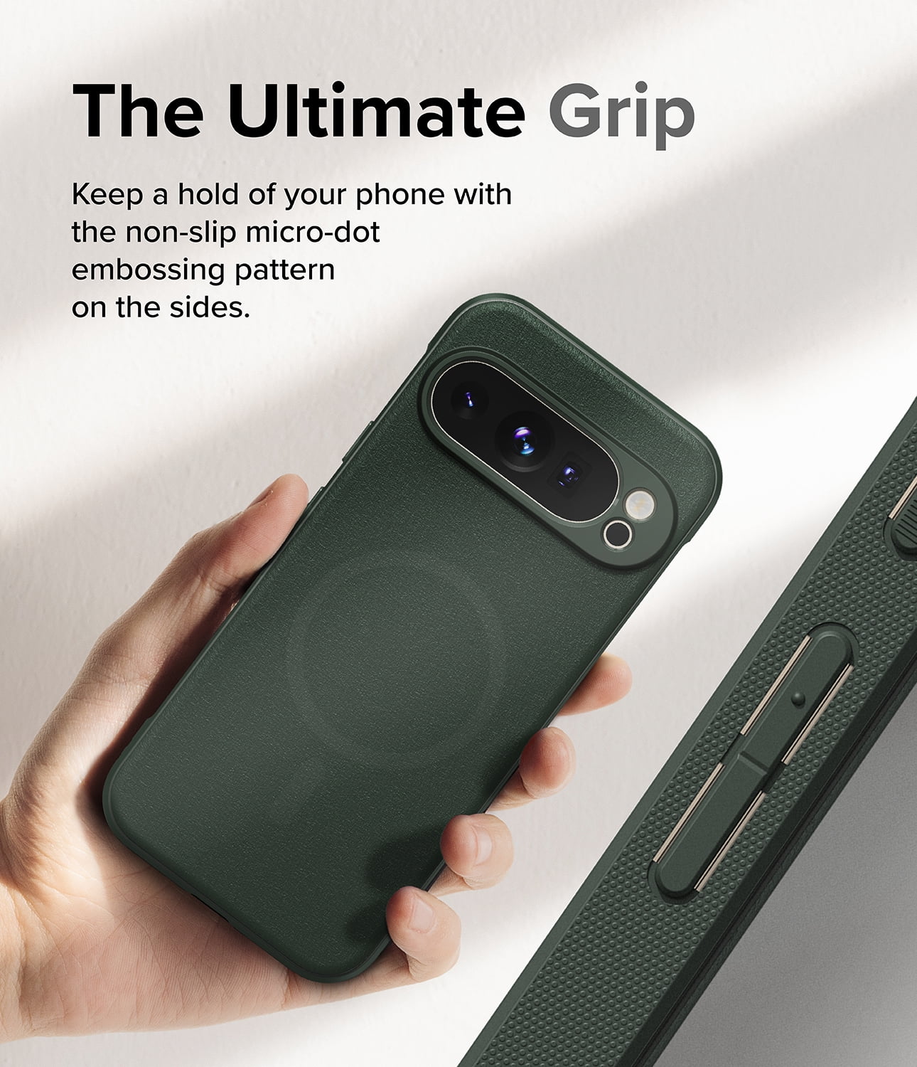 Ringke Pixel 9 Pro XL [Onyx Magnetic] High Quality Flexible Heavy Duty Durable Phone Case Compatible with Magnetic Charger - Dark Green