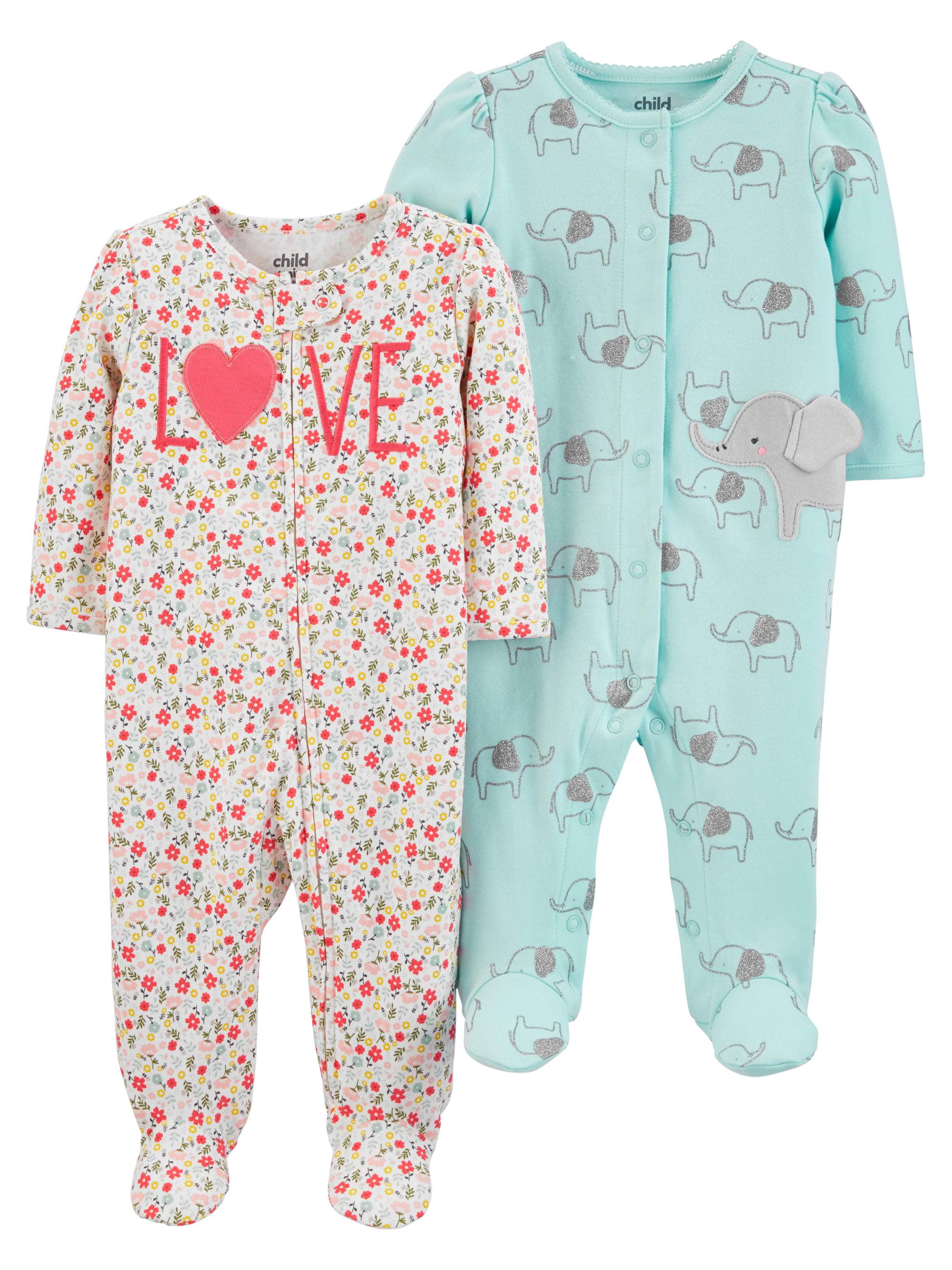 Orange Unisex Baby Lovely Caterpillar Footed Sleeper Pajama