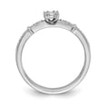 thumbnail image 2 of Solid 14K White Gold Complete Diamond Trio Engagement Ring Size 9 (.204 cttw.), 2 of 8
