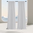 thumbnail image 6 of Taotanxi Linen Texture 100% Blackout Curtains 51 inches Long for Bedroom Living Room, Darkening Full Black Out, Insulated Home Decor Window Drapes，2 Panels，Grayish White, 6 of 8