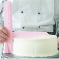 thumbnail image 5 of Nivelador de pasteles ajustable, herramientas para el tratamiento de superficies de pasteles, 2 piezas (azul + rosa), 5 of 5