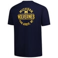 thumbnail image 3 of Men's-Fanatics  Navy Michigan Wolverines Big & Tall Fast Break 2 Hit T-Shirt, 3 of 3