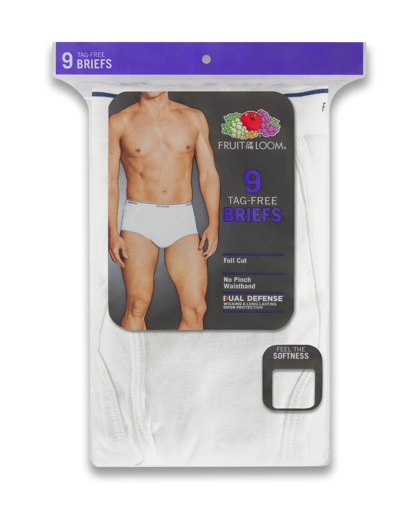 Fruit of the Loom Men's White Briefs, 9 Pack - image 5 of 6