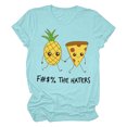 thumbnail image 1 of Puntoco Mujeres Moda tops Divertido Printe Casual Loose Fit Tallas grandes Camisetas Blusa Puntoco Puntoco-3137, 1 of 6