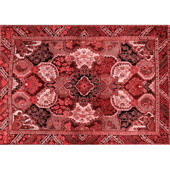 Ahgly Company Indoor Rectangle Persian Red Traditional Area Rugs, 7' x 9'