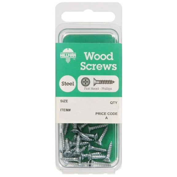 Hillman Wood Screws No. 6 X 1-1/4 " Phillips Flat Head Pack of 10