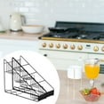 thumbnail image 4 of Fancyes Coffee Syrup Rack Cosmetic Fridge Organization Elegant Design Iron Wire Multifunctional Coffee Bar Accessories Holder Display Shelf 2 rows, 4 of 8