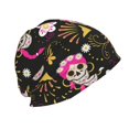 thumbnail image 3 of Naloa Skull Daisy Beanie for Men Women Knitted Unisex Winter Hat Beanies Cap Knit Cuffed Beanies Hats, 3 of 7