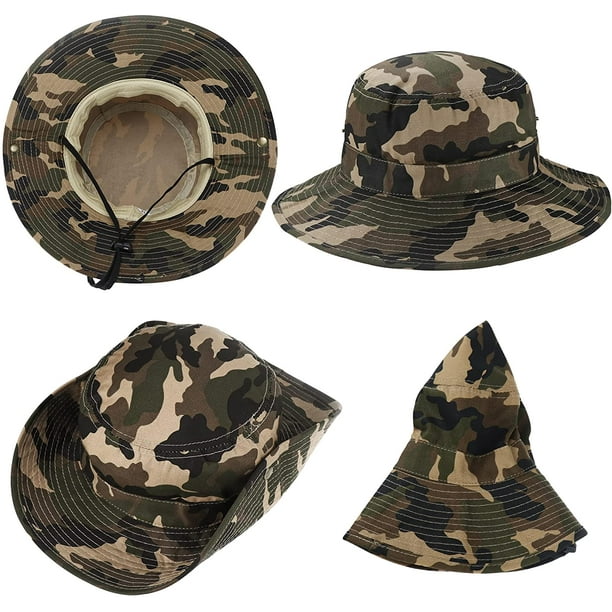 Kids Sun Hat Bucket Boys Camo Camouflage Hats Safari Fishing-Hat
