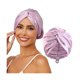 thumbnail image 1 of wonima11 Adjustable Silk Satin Hair Bonnet for Sleeping, Double Layer Hair Wrap Sleep Cap Turban for Women Men, Curly Straight Long Large Braid Unisex (Royal Lavender), 1 of 1