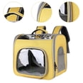 thumbnail image 6 of yotijay Pet Travel Backpack Pet Carrying Bag, Comfortable Adjustable Straps, Cat Travel Bag Small Dog Carrier for Camping Outdoor Use Yellow, 6 of 9