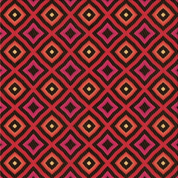 Ahgly Company Machine Washable Indoor Square Transitional Red Brown Area Rugs, 6' Square