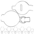 thumbnail image 1 of Metal Fastenings for Glass Can 10Pcs Silver with Stainless Steel Design, 1 of 4