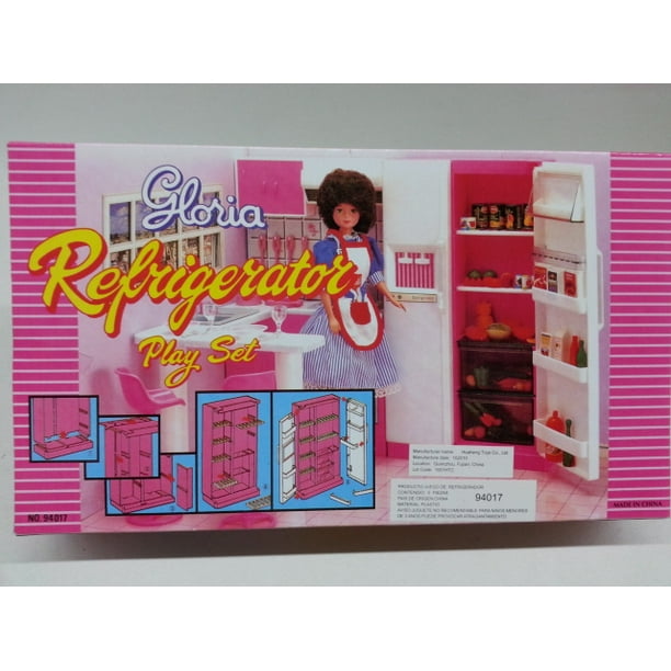 Gloria Refrigerator Play Set For Barbie Dolls And Dollhouse