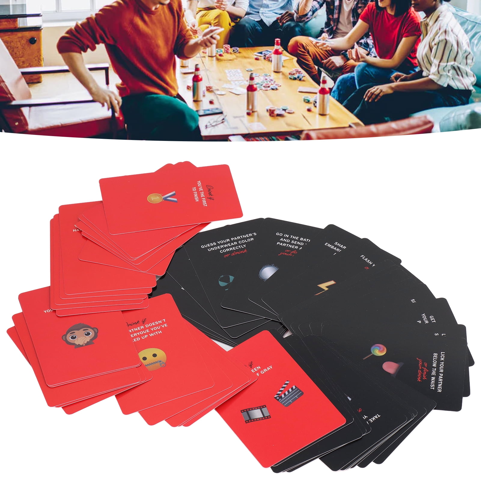 Jeu De Cartes Pour Couples Risky, Conversations Réfléchissantes, Jeu De Société Pour Rendez-Vous, Nuit, Anniversaires, Reconnection Couple, Noir