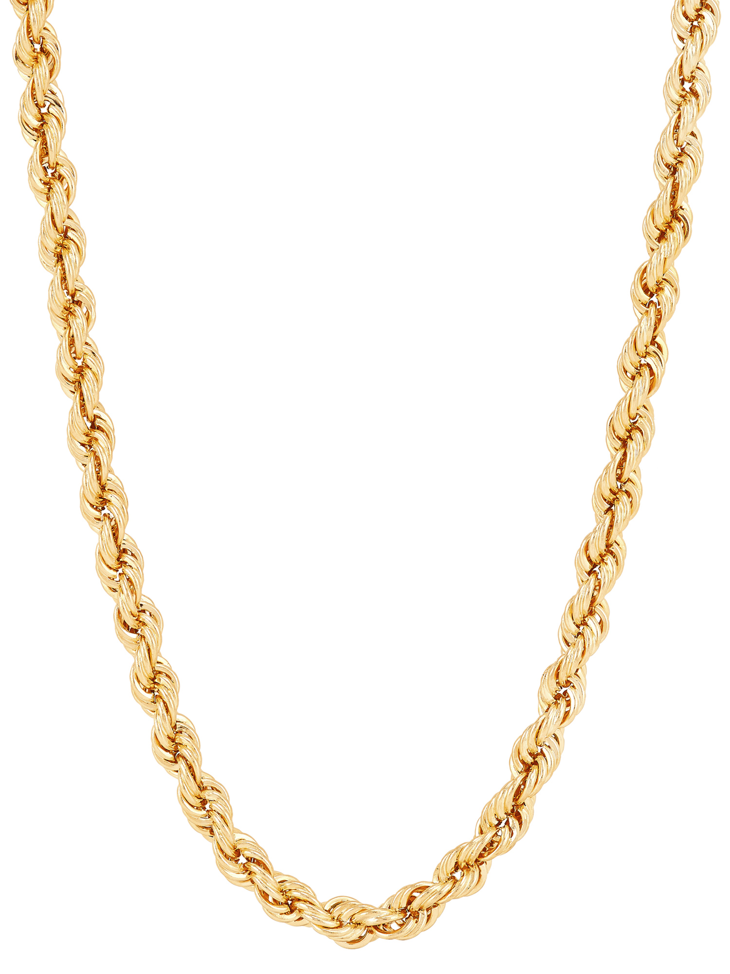 Brilliance Fine Jewelry 10K Yellow Gold 4.85MM-4.90MM Hollow Rope Necklace, 22"