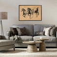 thumbnail image 2 of Stupell Industries Running Free Horse Trio Black Framed Giclee Art, design by Petal Prints Design, 2 of 8