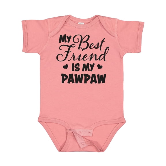 Inktastic My Best Friend is My Pawpaw with Hearts Boys or Girls Baby Bodysuit