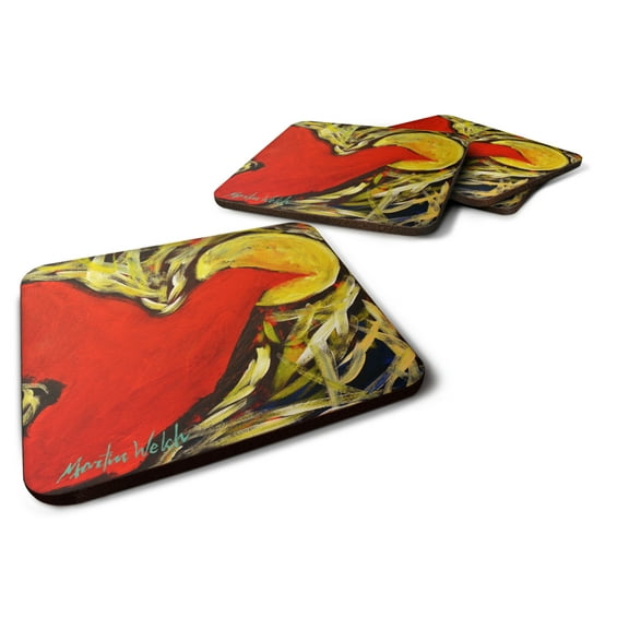 Crow at Midnight Foam Coaster Set of 4