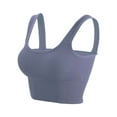 thumbnail image 3 of LAVA Women Padded Crop Top Bra Comfy Cami Sport Bra for Yoga Running Workout (Blue, S/M), 3 of 12