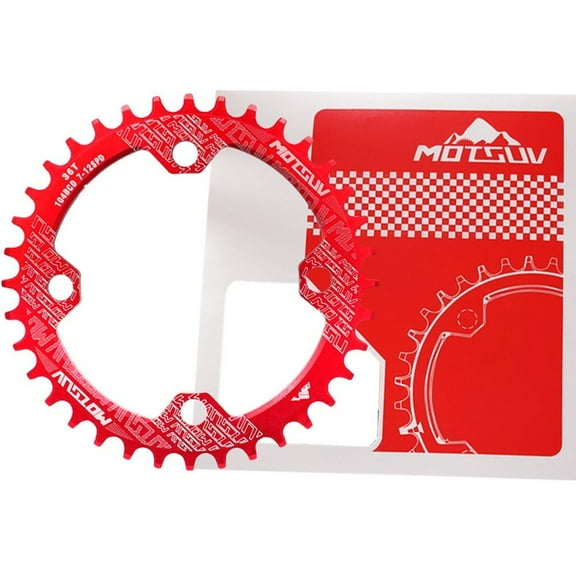 104Bcd 32-38T Mtb Bike Sprockets Colorful Chainring Narrow Wide Round Chainwheel For Mountain Road Bicycle
