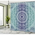 thumbnail image 4 of Art Nouveau Shower Curtain, Flower Bouquets Forming an Arch Vintage Style Feminine Old Fashioned, Cloth Fabric Bathroom Decor Set with Hooks, 60" W x 72" L, Army Green Champagne, 4 of 4