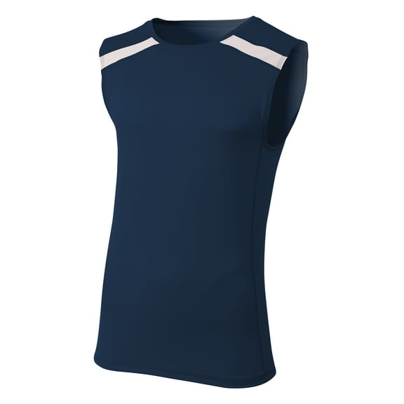 A4 Bolt Singlet For Men in Navy/White | N2014