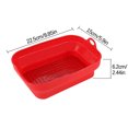 thumbnail image 3 of WSBDENLK Food-Grade Silica Gel Baking Tool Folding Baking Tray High Temperature Oven Odorless Rectangular Cake Mould Silicone Basket for Air Fryer, 3 of 3