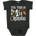 thumbnail image 3 of Inktastic Yes, This is My 1st Rodeo Cowboy Hat and Lasso Boys or Girls Baby Bodysuit, 3 of 5