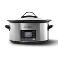 thumbnail image 1 of Crock-Pot Slow Cooker with MyTime Adjusting Cook Cycle | 6-Quart Programmable Slow Cooker for 7+ People | 5.7 L | Stainless Steel, 1 of 9