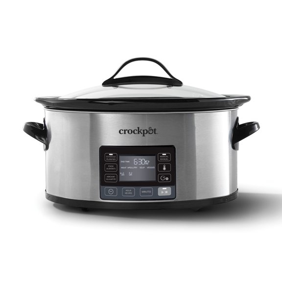 Crock-Pot Slow Cooker with MyTime Adjusting Cook Cycle | 6-Quart Programmable Slow Cooker for 7+ People | 5.7 L | Stainless Steel